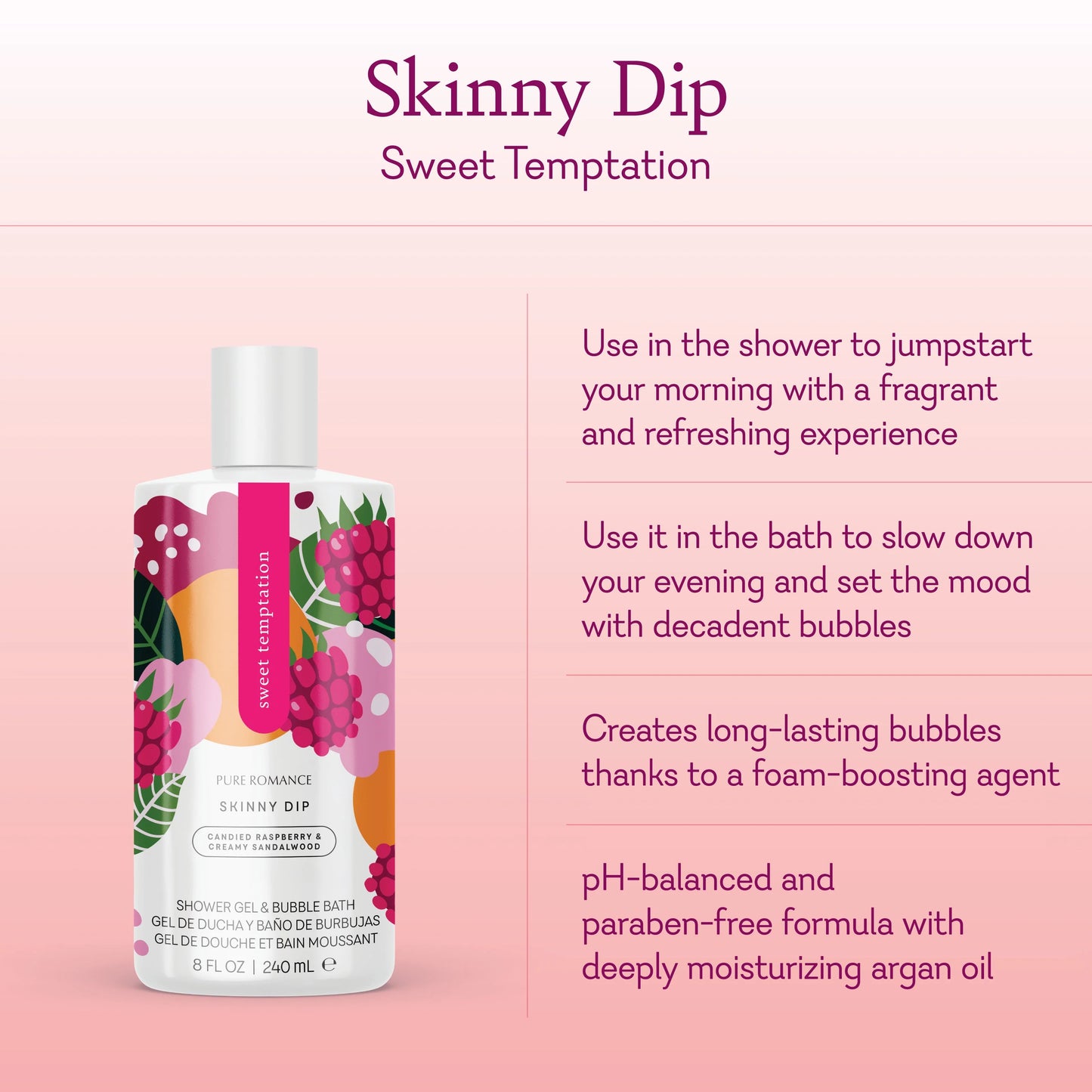 Skinny Dip Shower Gel & Bubble Bath -Sweet Temptation